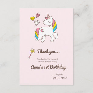 Invitation Anniversaire. Cute Unicorne avec une mignonne bagu
