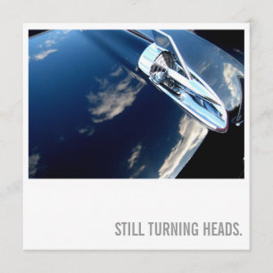 Invitation Anniversaire d'amant de voiture cinquantième -