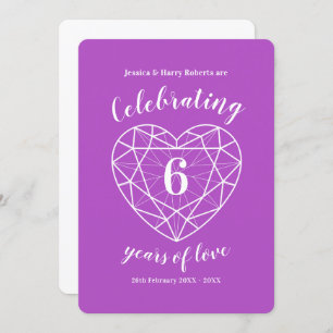 Invitation Anniversaire d'Amethyst 6 ans d'invitations de la