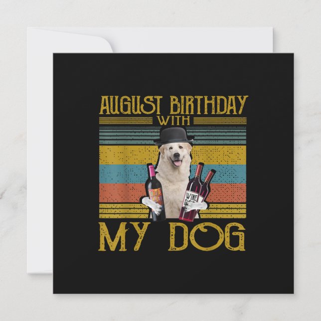 Invitation Anniversaire d'août avec mon chien des Pyrénées 20 (Devant)