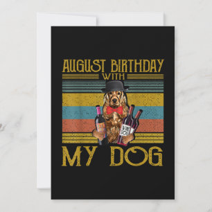 Invitation Anniversaire d'août avec mon chien Setter Irlandai