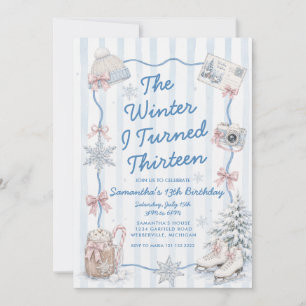Invitation Anniversaire de 13 ans Préparatifs d'Hiver