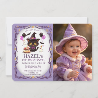 Invitation Anniversaire de 1 an de la Sorcière Mignonne et Fa