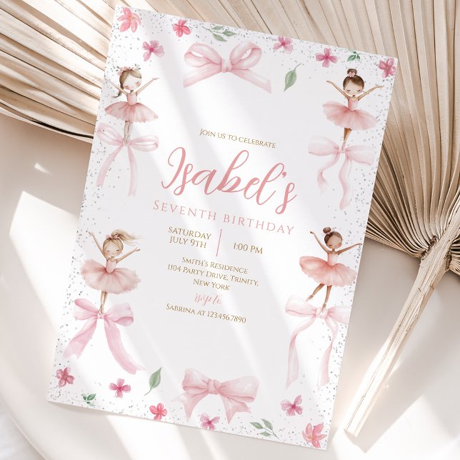 Invitation Anniversaire de Ballerine (Créateur téléchargé)