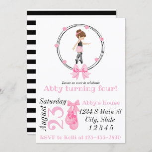 Invitation Anniversaire de ballerine