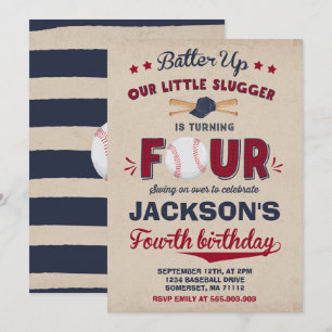 Invitation Anniversaire de base-ball d'invitation