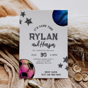 Invitation Anniversaire de baseball