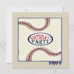 Invitation Anniversaire de baseball de ville natale