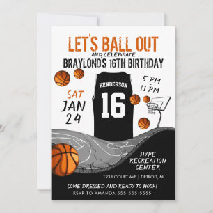 Invitation Anniversaire de Basketball Extérieur Sports