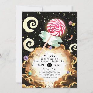 Invitation Anniversaire de Boho Candyland simple