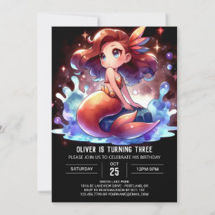 Invitation Anniversaire de Boho Cute Mermaid
