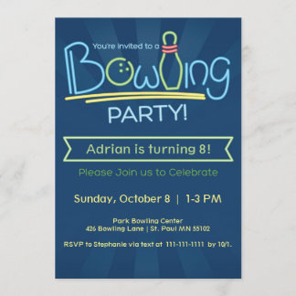 Invitation Anniversaire de Bowling