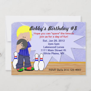 Invitation Anniversaire de Bowling