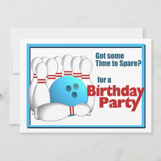 Invitation Anniversaire De Bowling Zazzle Fr