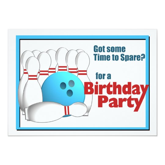 Invitation Anniversaire De Bowling Zazzle Fr