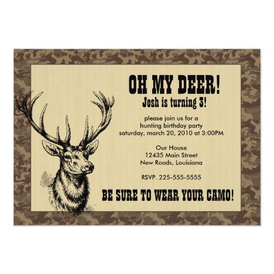 Invitation Anniversaire De Chasse Zazzle Fr