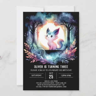 Invitation Anniversaire de chat simple moderne