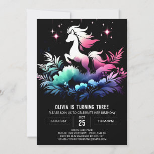 Invitation Anniversaire de Cheval de Forêt