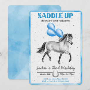 Invitation anniversaire de cheval modifiable