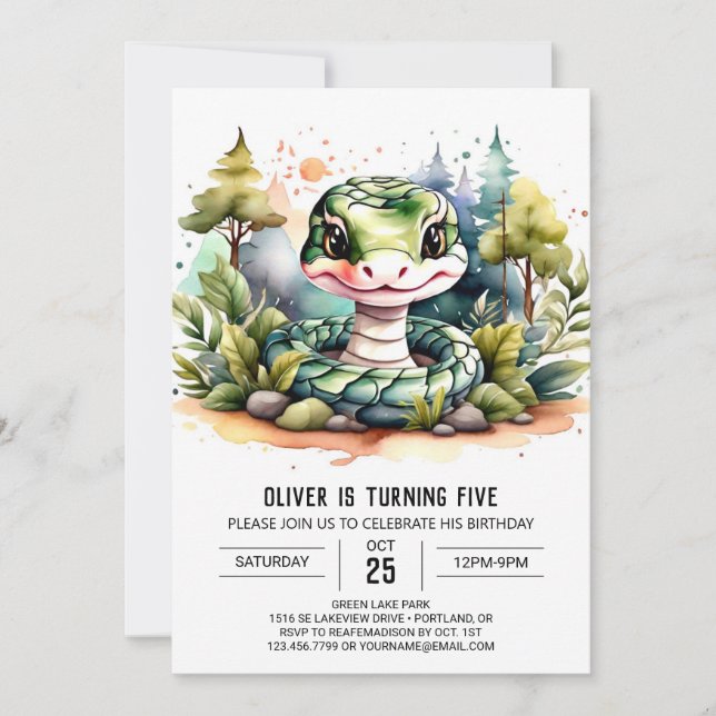 Invitation Anniversaire de Cobra personnalisé (Devant)