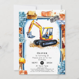 Invitation Anniversaire de construction personnalisée enchant
