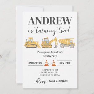 Invitation Anniversaire de construction simple et moderne per