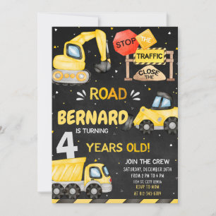 Invitation Anniversaire de construction Truck Part
