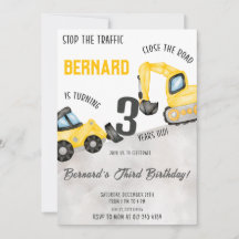 Invitation Anniversaire de construction Truck Part