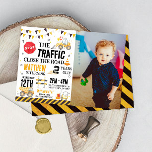 Invitation Anniversaire de construction Truck Part
