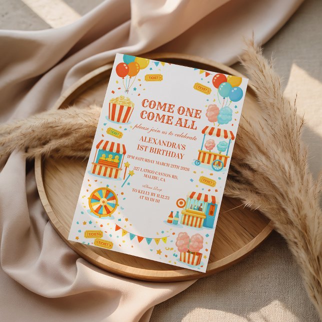 Invitation Anniversaire de conte de carnaval classique (Créateur téléchargé)