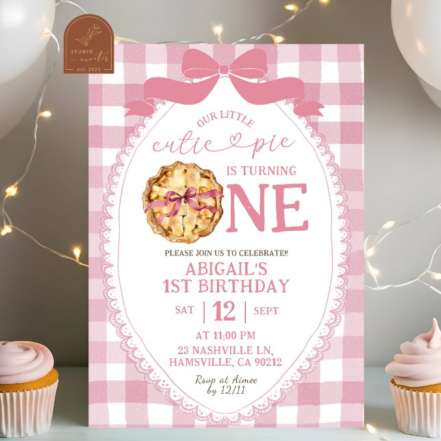 Invitation Anniversaire de Coquette Rose Préparé pour un Prem (Créateur téléchargé)