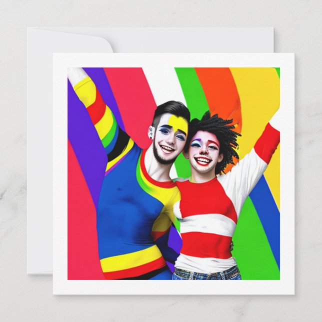 Invitation Anniversaire de couple gay (Devant)