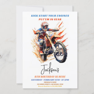 Invitation Anniversaire de course de motocross