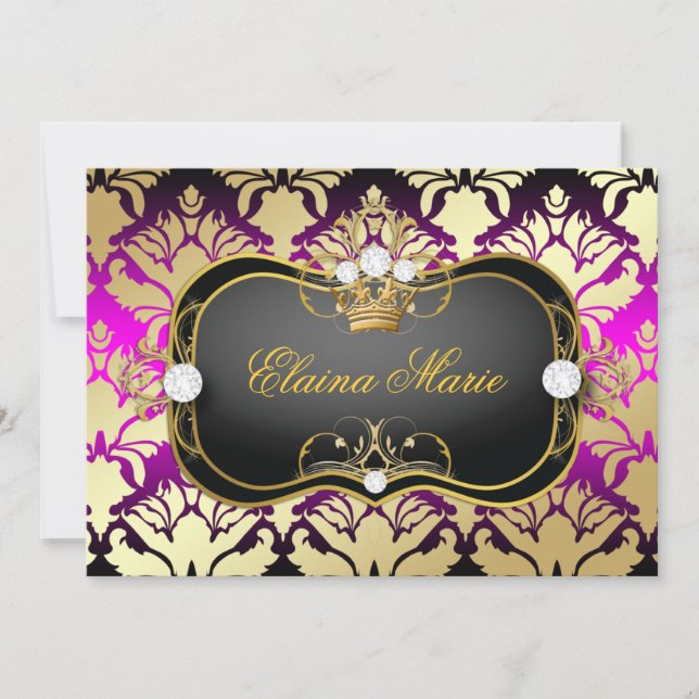 Invitation Anniversaire de culot de rose de Ciao Bella de 311 (Devant)