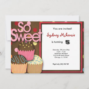 Invitation Anniversaire de Cupcake