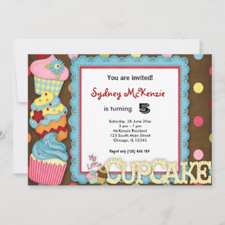 Invitation Anniversaire de Cupcake