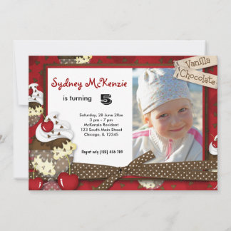 Invitation Anniversaire de Cupcake