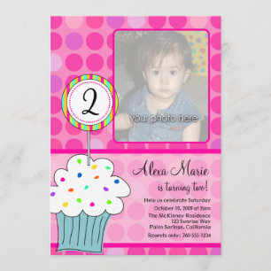 Invitation Anniversaire de Cupcake