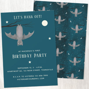 Invitation Anniversaire de Cute Bat