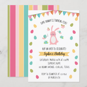 Invitation Anniversaire de Cute Bunny