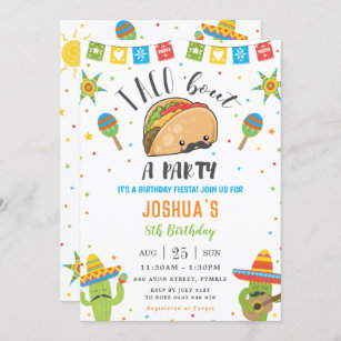 Invitation Anniversaire de Cute Kawaii Taco