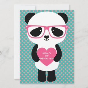 Invitation Anniversaire de Cute Panda