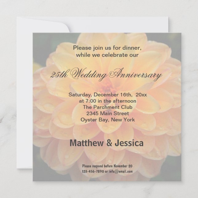 Invitation Anniversaire de Dahlia (Devant)