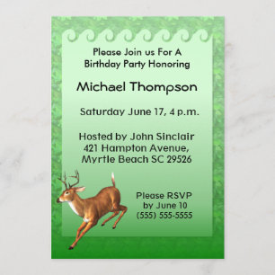 Invitation Anniversaire de Deer Hunter