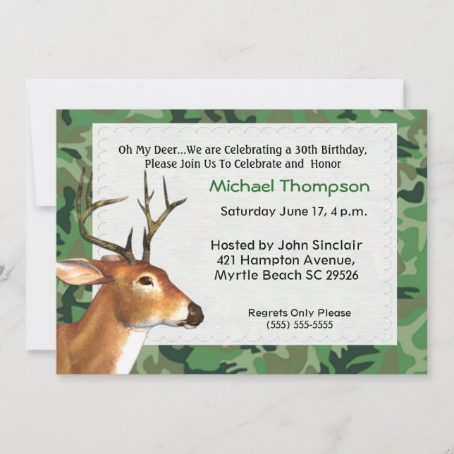 Invitation Anniversaire de Deer Hunter (Devant)