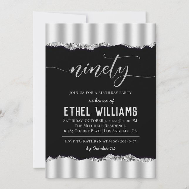 Invitation Anniversaire De Diamant Quatre-Vingt-Di (Devant)