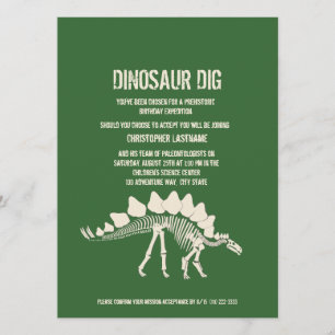 Invitation Anniversaire de Dinosaur