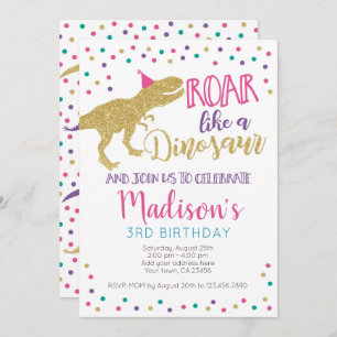 Invitation Anniversaire de Dinosaur