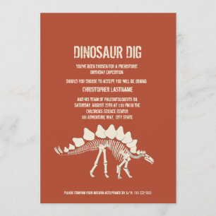 Invitation Anniversaire de Dinosaur