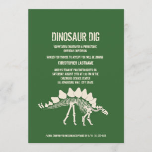Invitation Anniversaire de Dinosaur